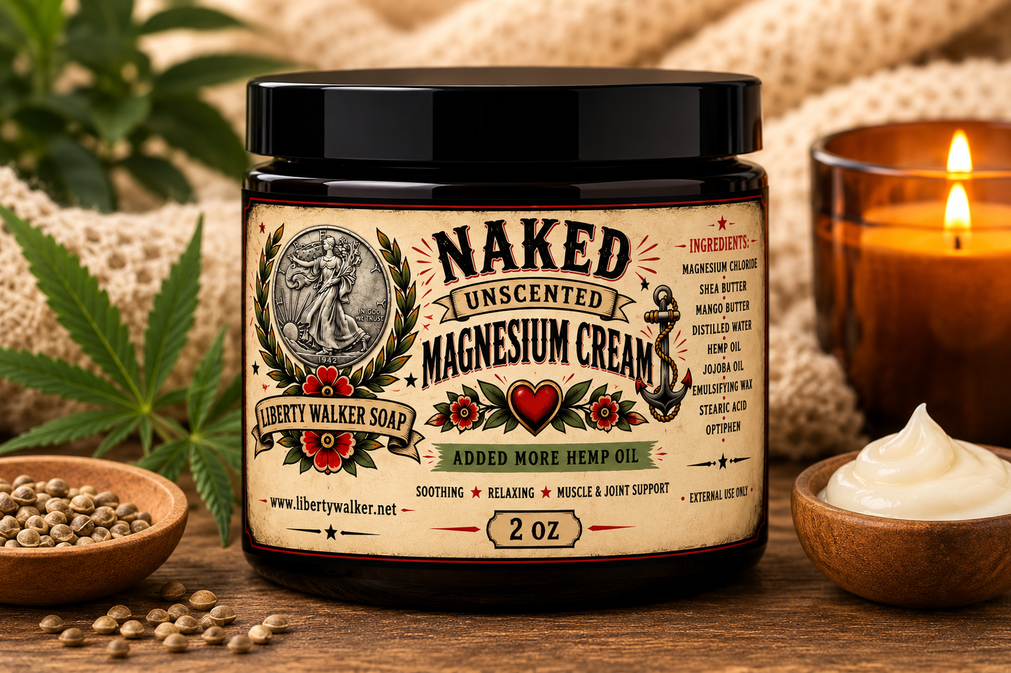 Magnesium Cream Naked (Unscented)